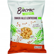 Biocroc Snack alle Lenticchie Bio 50g- Snack Fior di Loto Senza Glutine
