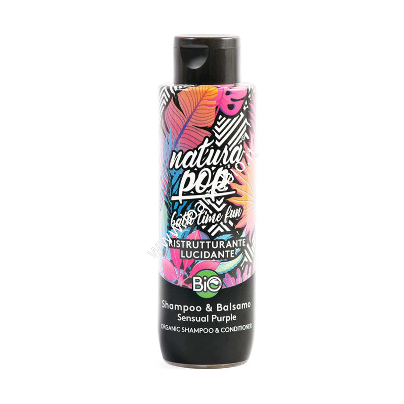 Natura Pop Shampoo e Balsamo Sensual Purple 250ml - Ristrutturante Lucidante