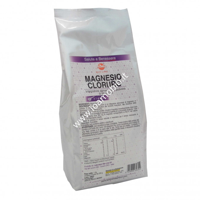 Magnesio Cloruro (E511) in Polvere 1kg - Integratore Dolori Articolari