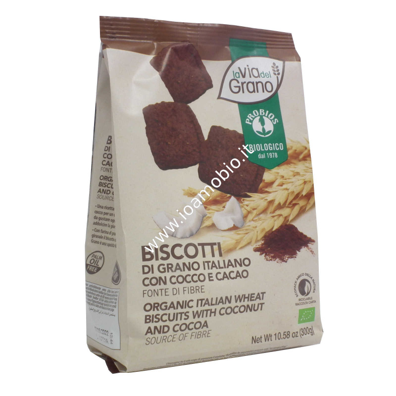 Biscotti Cocco e Cacao 300g - Bio Probios