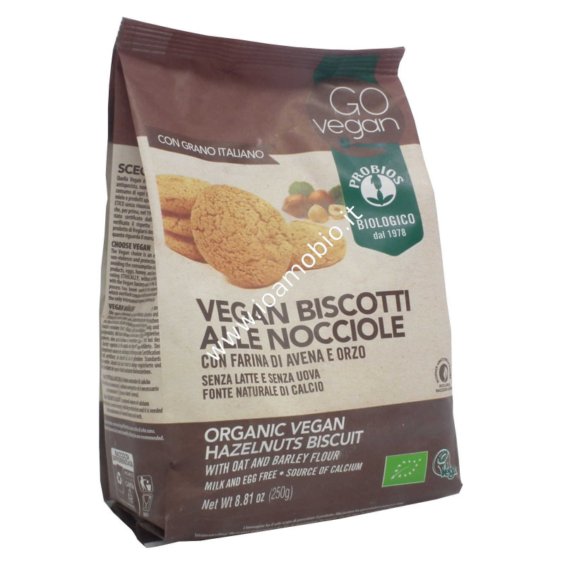 Vegan Biscotti alle Nocciole con Avena e Orzo 250g - Bio GoVegan