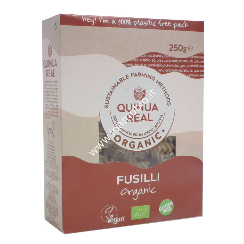 Quinua Real - Fusilli di Riso e Quinoa 250g - Pasta Bio senza glutine
