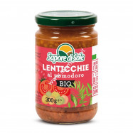 Lenticchie Lessate al Pomodoro Bio 300g - Legumi Pronti da Servire
