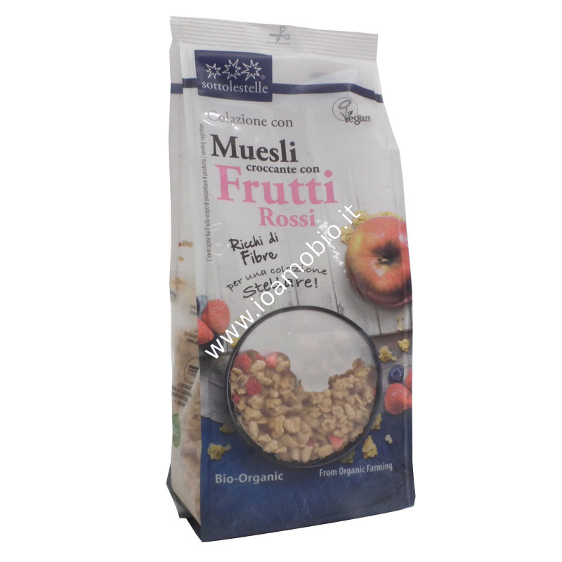 Muesli Croccante ai Frutti Rossi 350g - Cereali Bio Sottolestelle