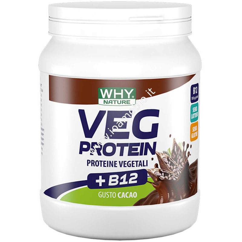 Why Nature Veg Protein Cacao + B12 -  Proteine Vegetali 450g