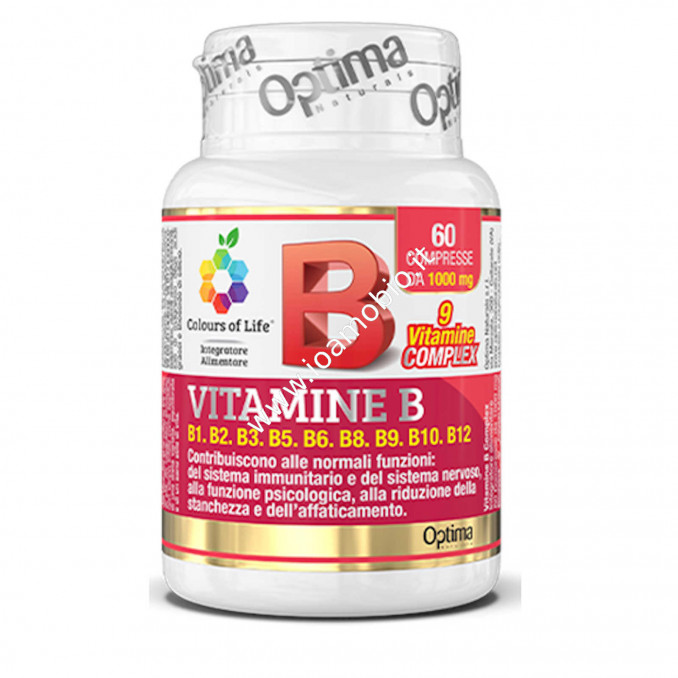 Vitamine B Complex Optima Colours of Life 60 compresse 1000mg