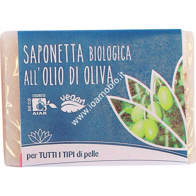 Saponetta biologica all'Olio di Oliva 100g - Sapone vegetale naturale