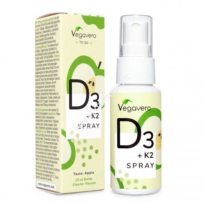 Vitamina D3 + Vitamina K2 Spray Vegavero 25ml - Salute delle Ossa