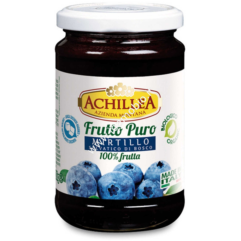 Frutto Puro Achillea Bio - Mirtillo 300g - Composta 100% frutta