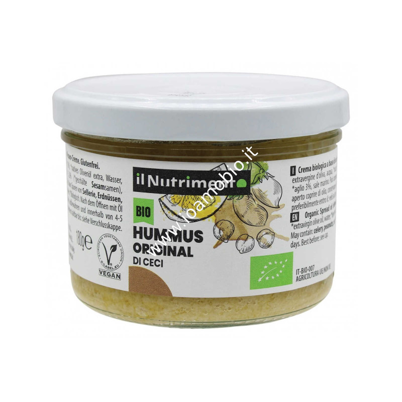 Hummus Original Senza Glutine 180g - Crema Spalmabile di Ceci Italiani