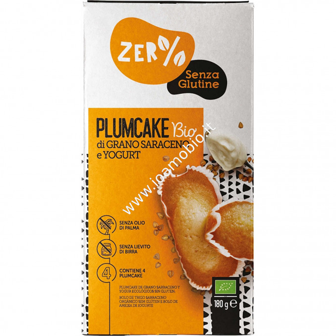 Plumcake di Grano Saraceno e Yogurt Bio 4x45g - Merendine Senza Glutine