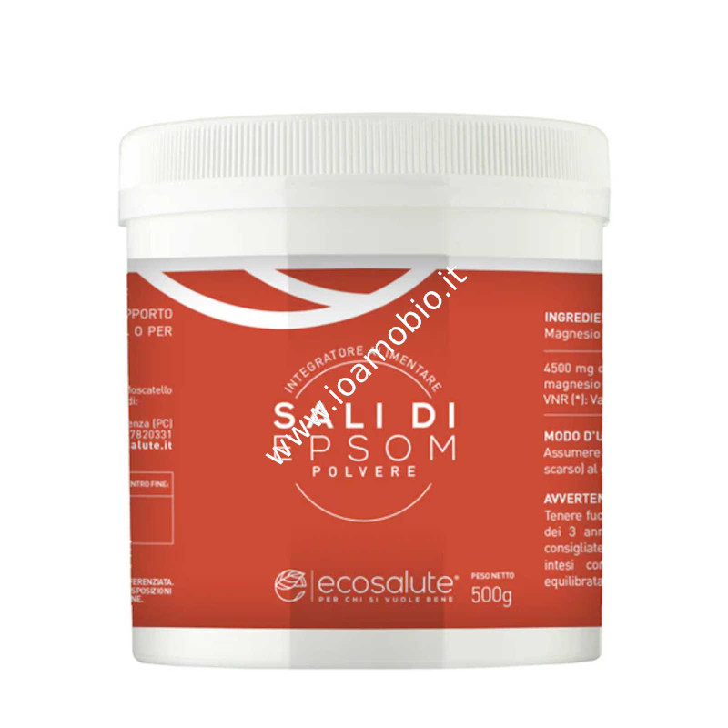 Sali di Epsom Polvere 500g - Magnesio Solfato per depurare l'organismo