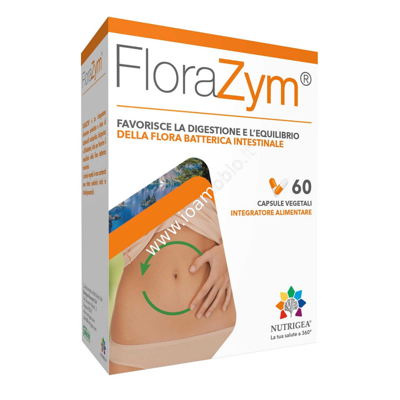 FloraZym Nutrigea - Integratore di Probiotici ed Enzimi 60 capsule
