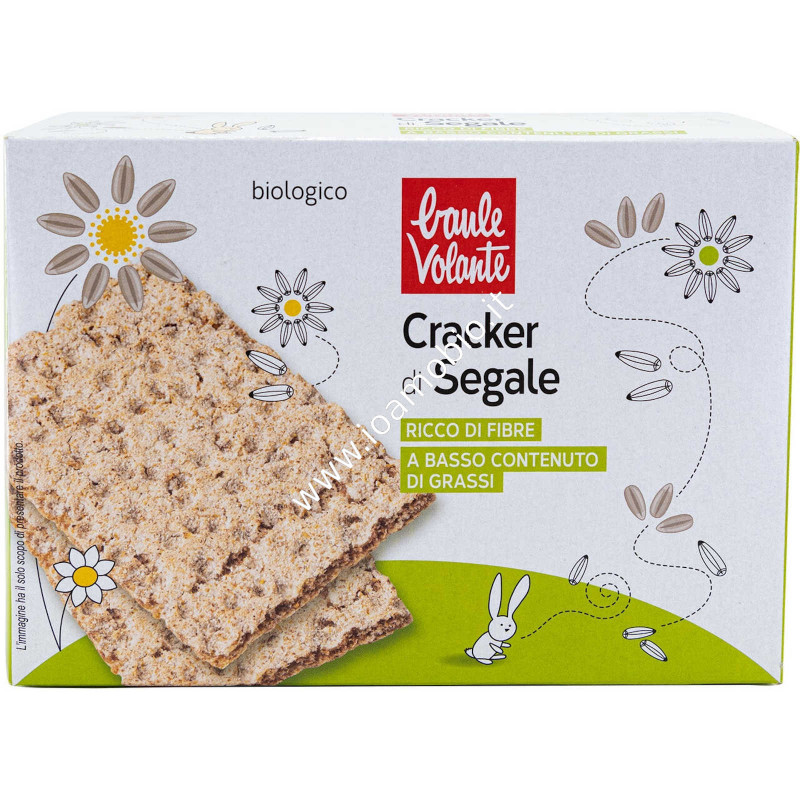Crackers di Segale senza lievito - Linea Benessere 250g - Baule Volante
