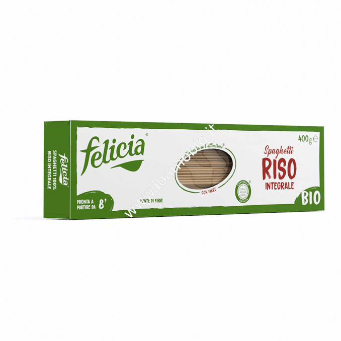 Spaghetti di Riso Integrale 340g - Pasta Biologica Senza Glutine Free Felicia