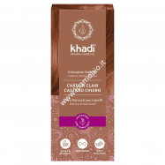 Khadi bio Light Brown - Tinta vegetale capelli Castano chiaro 100g