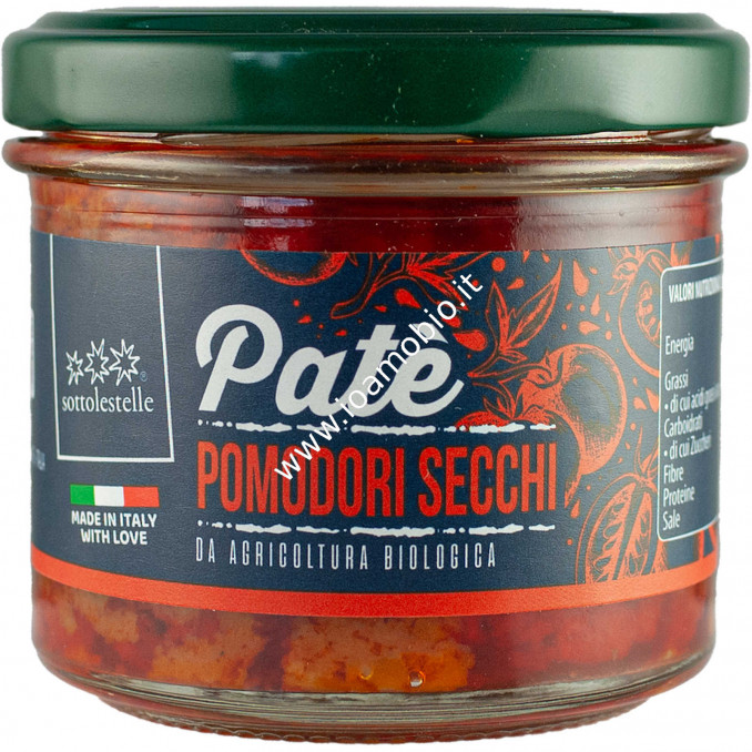 Patè di Pomodori Secchi 100g - Crema Biologica Spalmabile Sottolestelle
