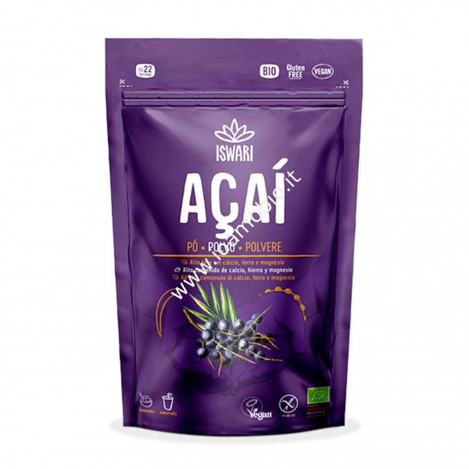 Acai Biologico in Polvere Iswari 70g - Integratore Antiossidante