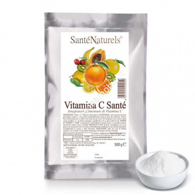 Vitamina C - Acido Ascorbico Purissimo in Polvere 500g - Santè Naturels