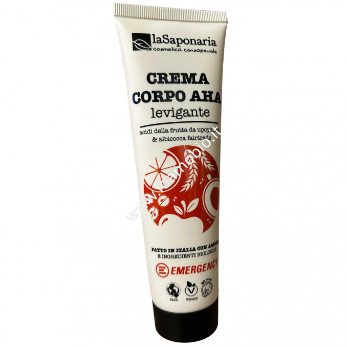 Emergency - Crema Corpo AHA Levigante 150ml - La Saponaria - con acidi della frutta