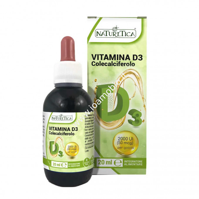 Vitamina D3 Gocce Colecalciferolo 20ml Naturetica - Sistema Immunitario