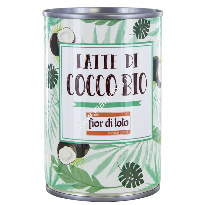 Latte di Cocco Biologico Fior di Loto 400ml - Fonte naturale di Potassio